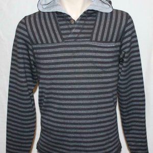 Saucony Mens Striped Hoodie Pullover Sweater Med